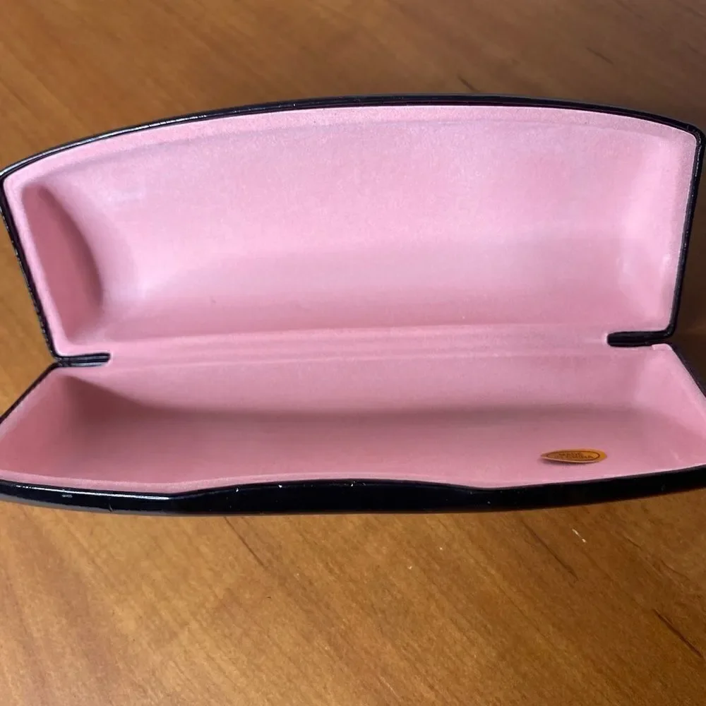 Bebe small profile glasses case in black perfect for readers or small frame